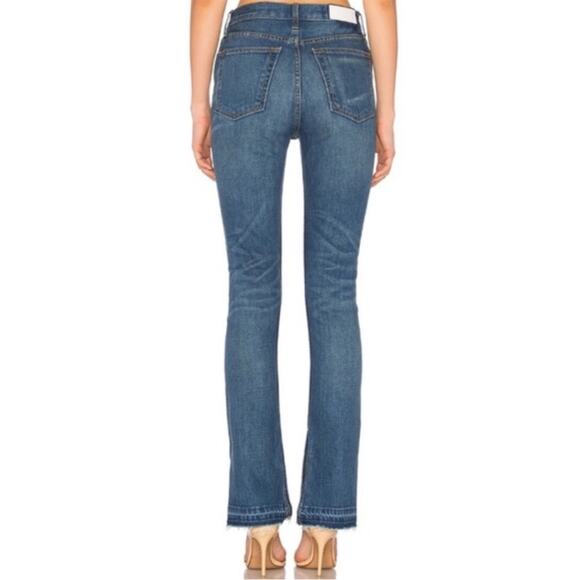 Re/Done Elsa Flare Split Hem Jeans Sz 25 NWT - Picture 2 of 13